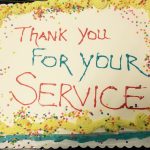 cake that says thank you for your service