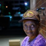 Woman wearing US Army hat