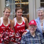 residents with OSU cheerleaders