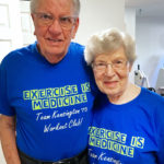 couple with exercise t-shirts