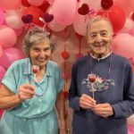 residents at Valentine's Day party