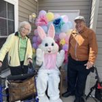 residents and Easter bunny
